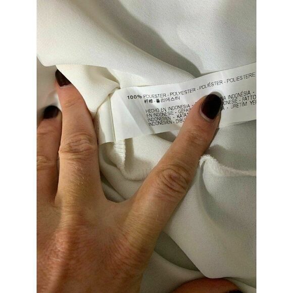 Zara Womens Solid White Crew Neck Tank Top Blouse Xs - Picture 6 of 7